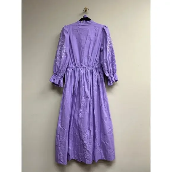 TUCKERNUCK Lavender Embroidery Dowling Midi Dress Size S NWT - Picture 5 of 6
